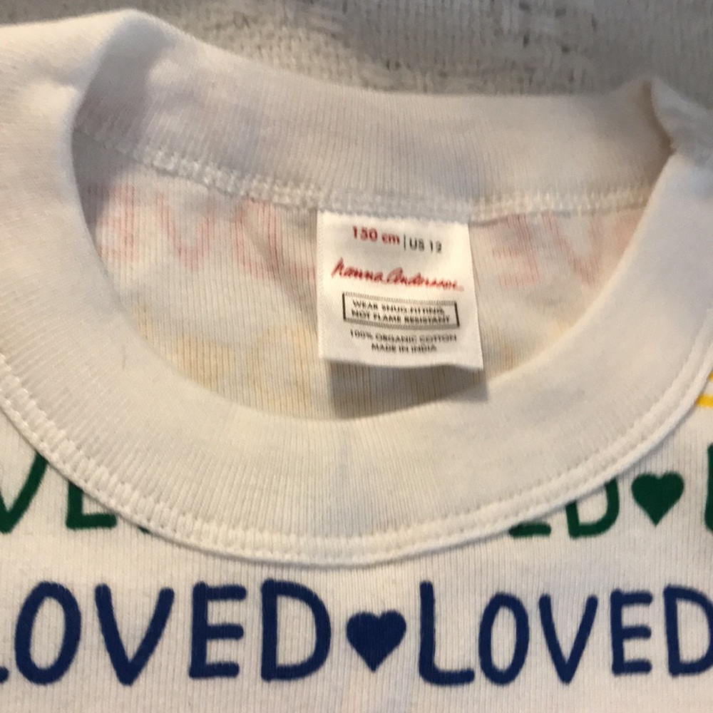 NWOT - Organic Cotton Hanna Andersson Rainbow Loved Jammies - Picture 2 of 3